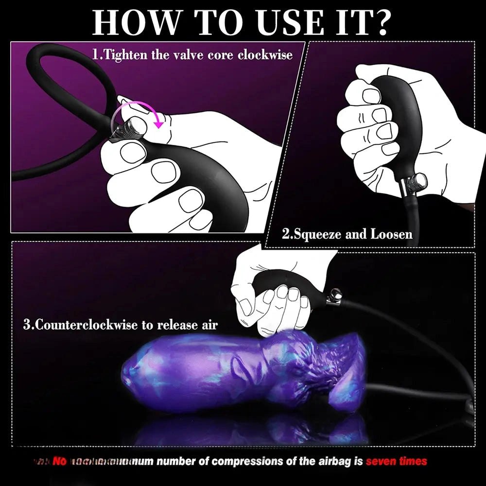Purple and blue knotted animal dildo, photo 13