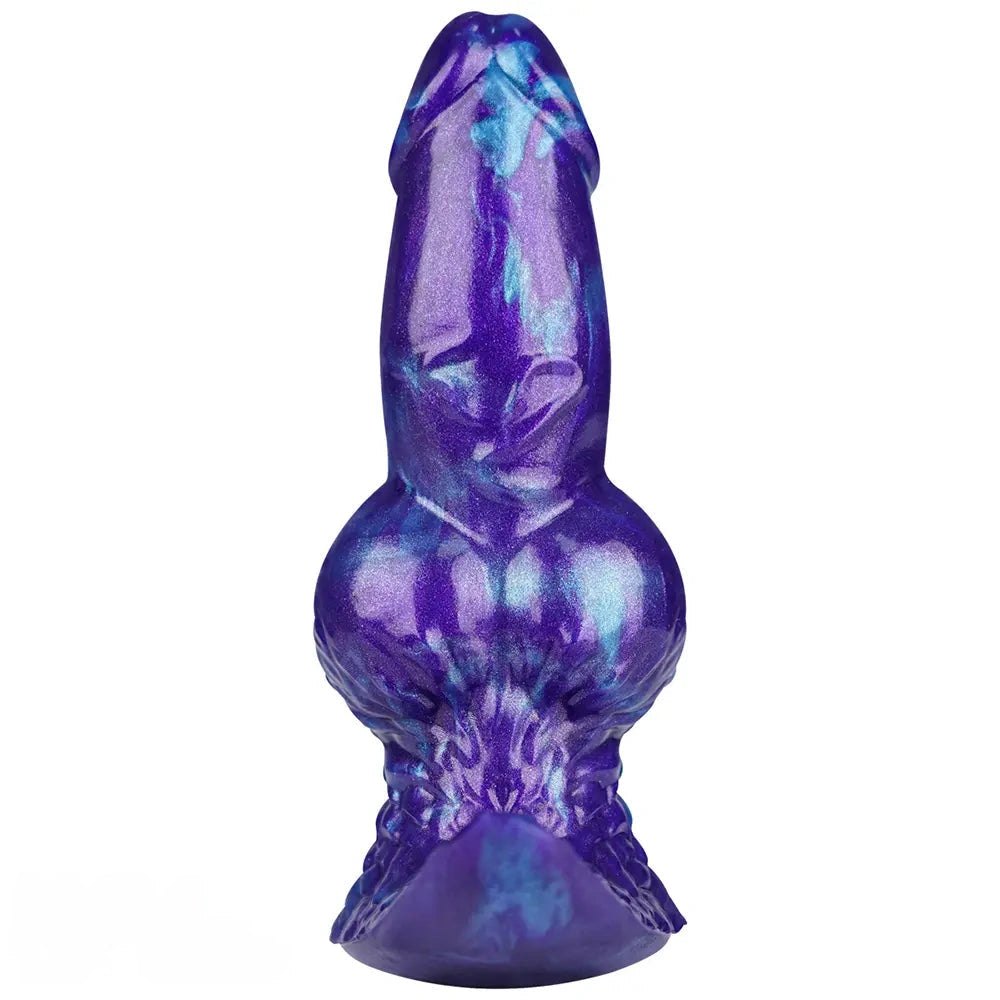 Purple and blue knotted animal dildo, photo 6