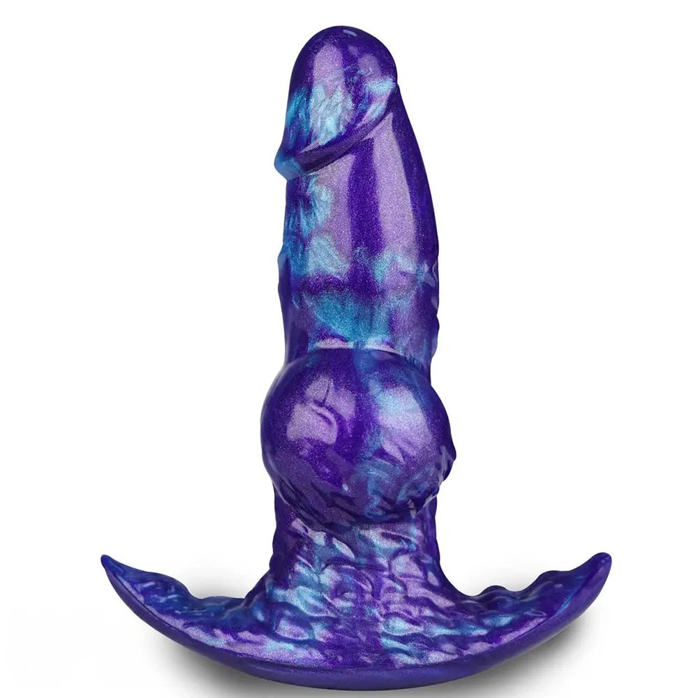 Purple and blue knotted animal dildo, photo 8