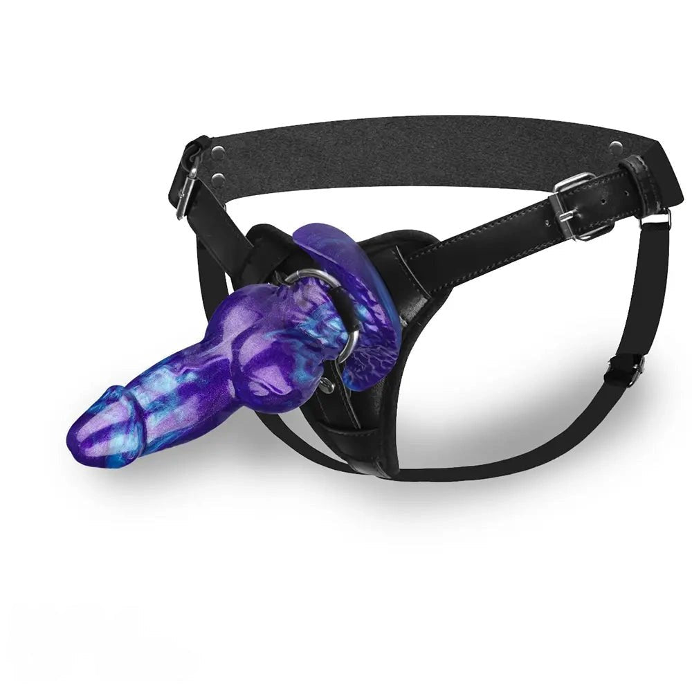 Purple and blue knotted animal dildo, photo 9