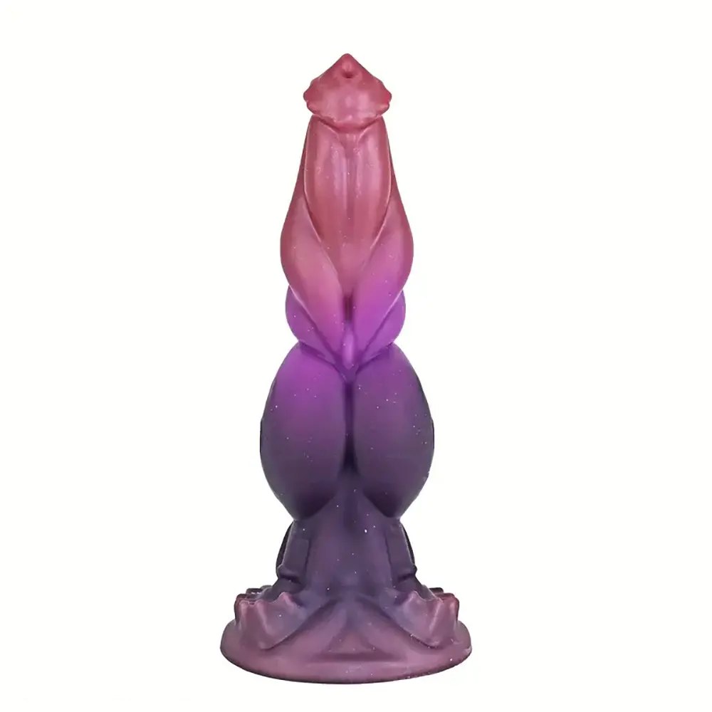 Pink to purple ombre knotted animal dildo, photo 1