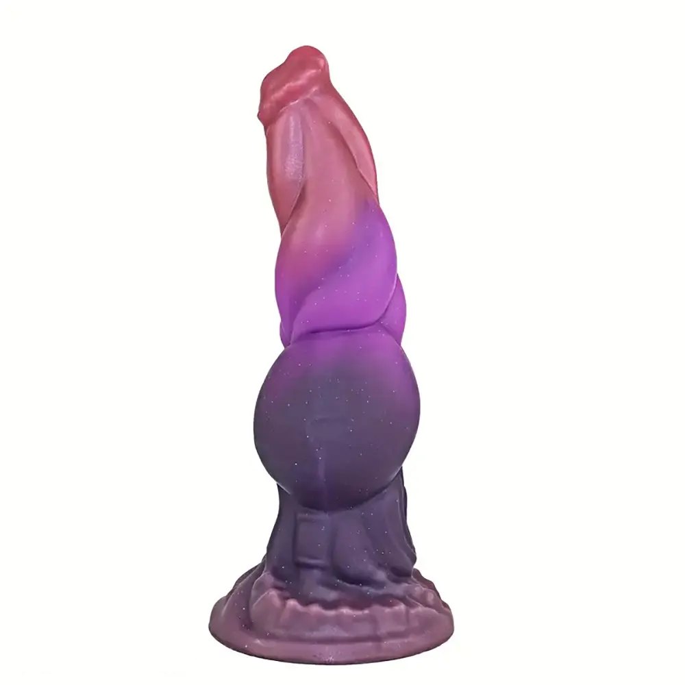 Pink to purple ombre knotted animal dildo, photo 2