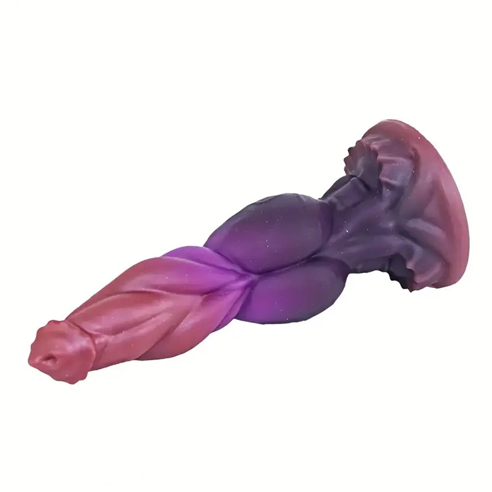 Pink to purple ombre knotted animal dildo, photo 7