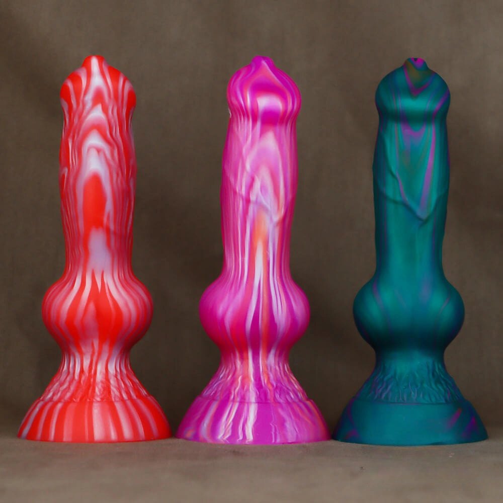 Knotted animal silicone dildo, photo 1