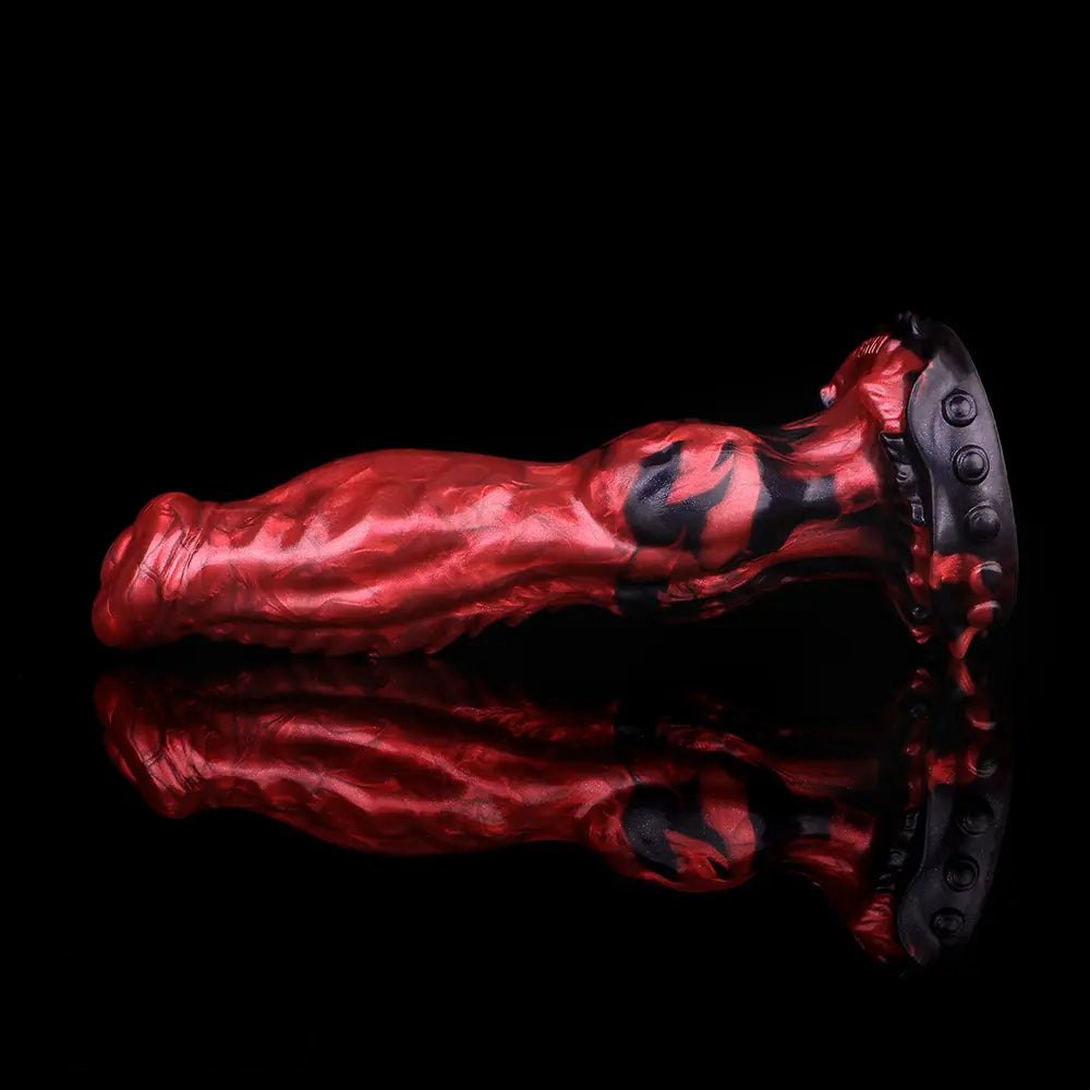 Red knotted animal dildo, photo 10