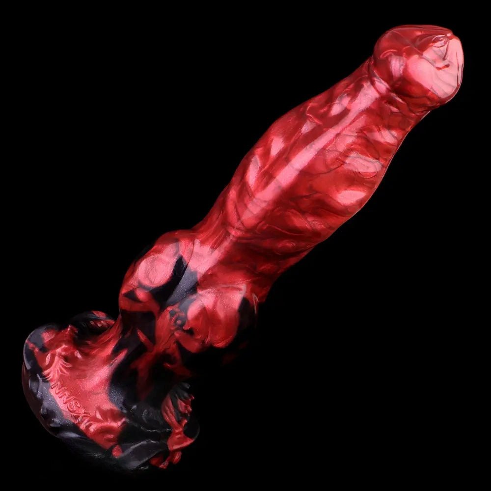 Red knotted animal dildo, photo 12