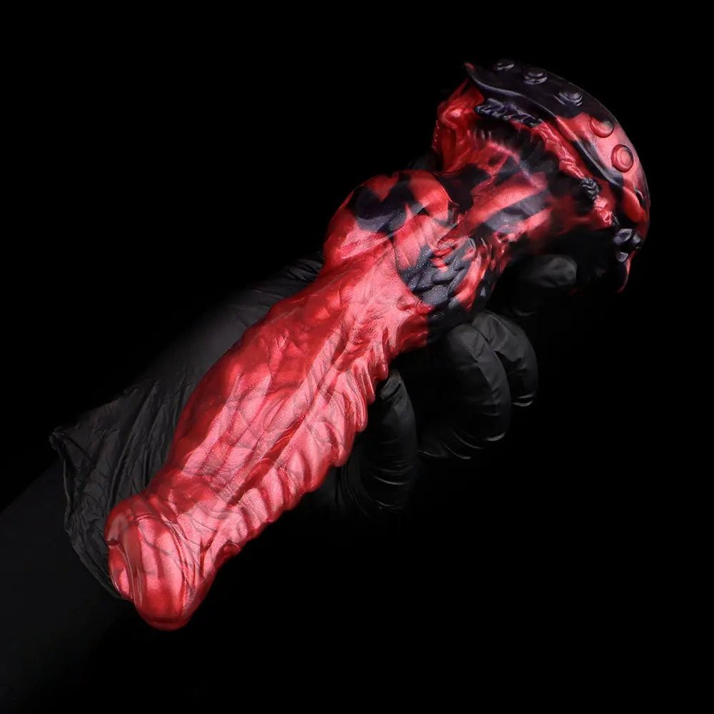 Red knotted animal dildo, photo 13