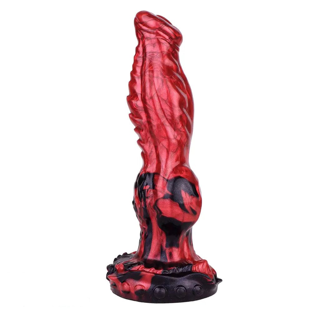 Red knotted animal dildo, photo 2