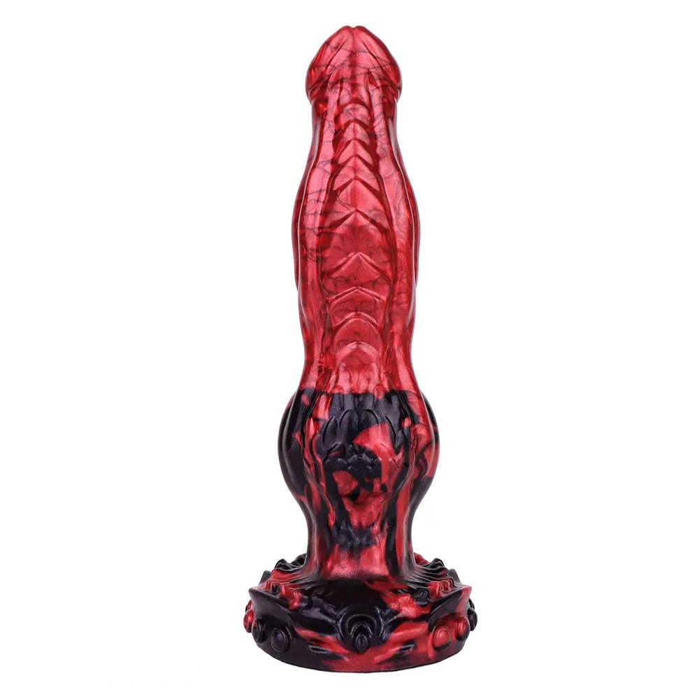 Red knotted animal dildo, photo 3