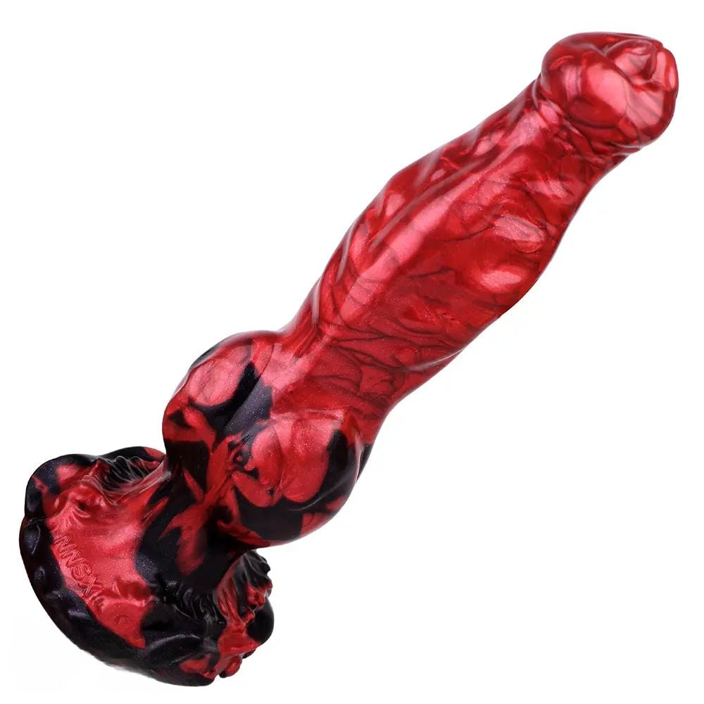 Red knotted animal dildo, photo 4
