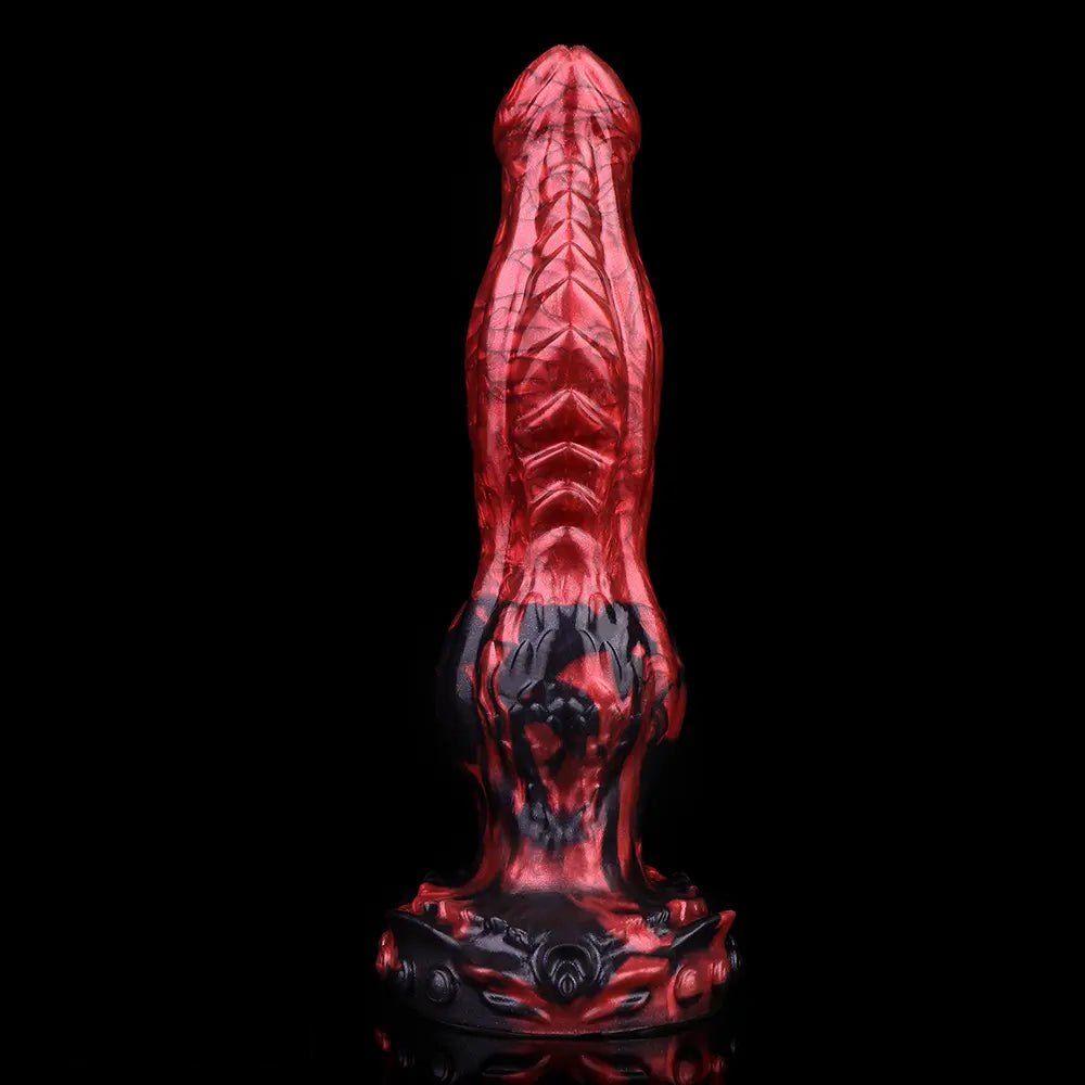 Red knotted animal dildo, photo 7