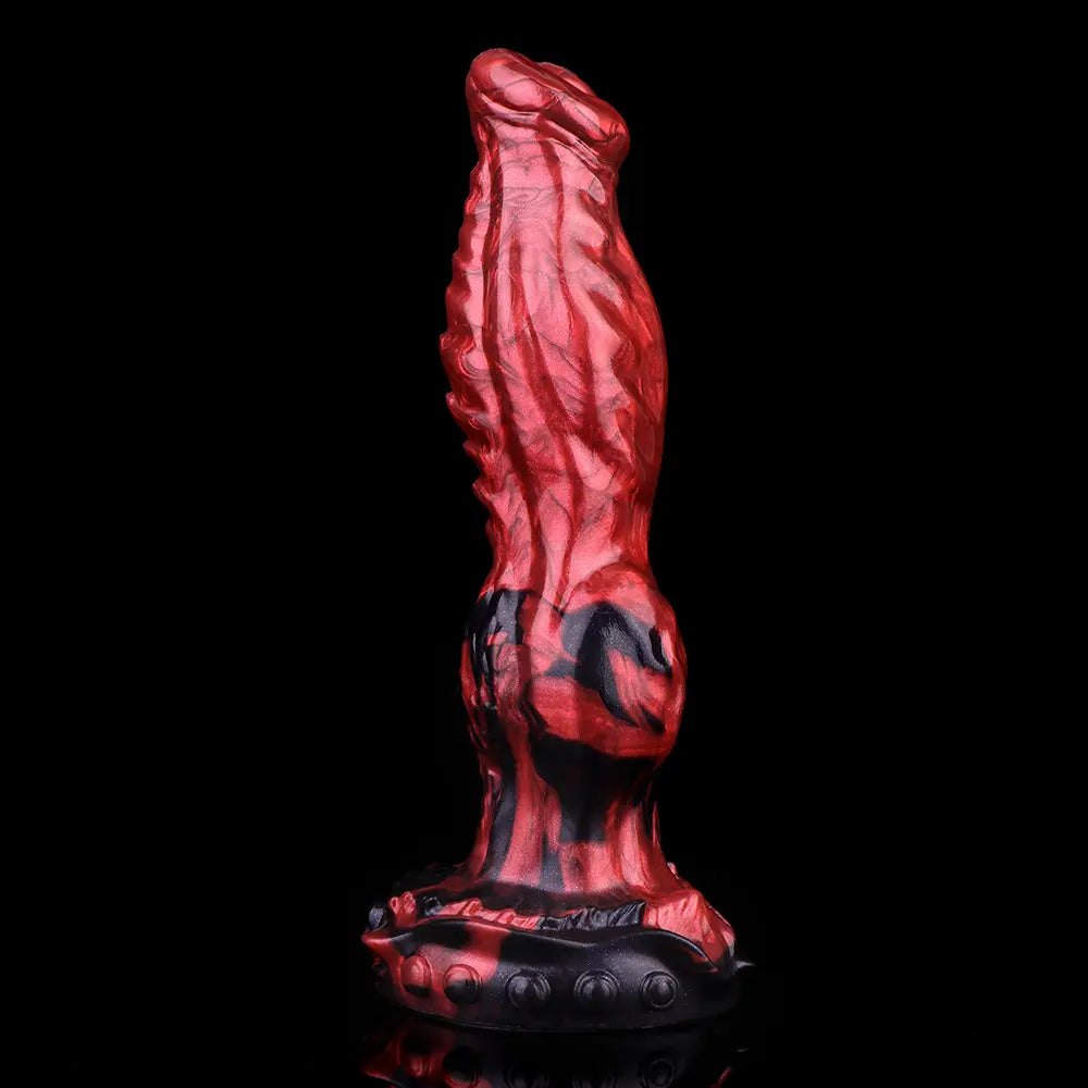 Red knotted animal dildo, photo 8