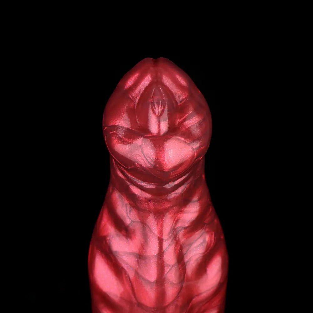 Red knotted animal dildo, photo 9