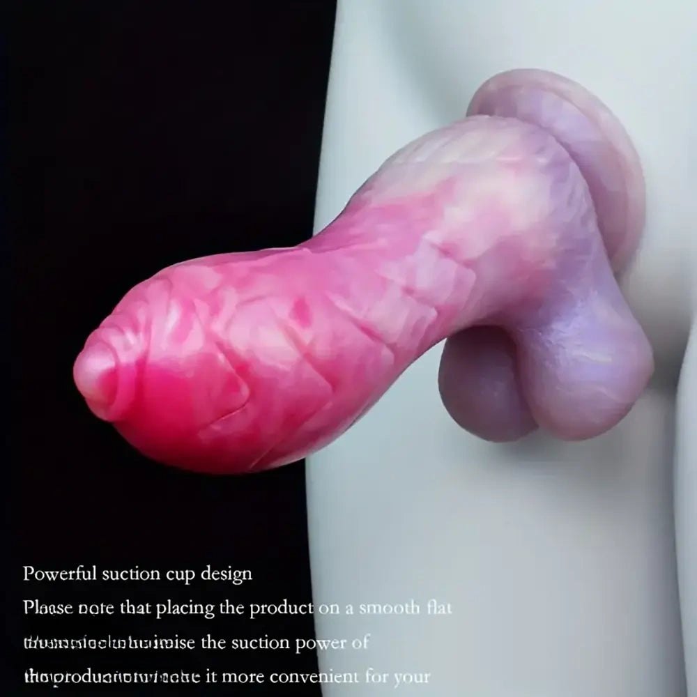 Colorful knotted animal style silicone dildo, photo 6