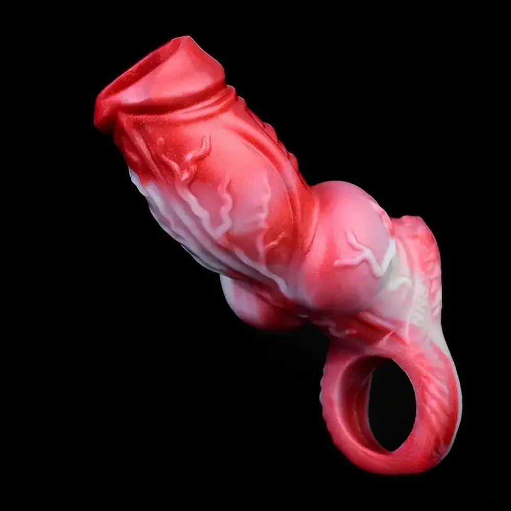 Colorful knotted animal silicone dildo, photo 10