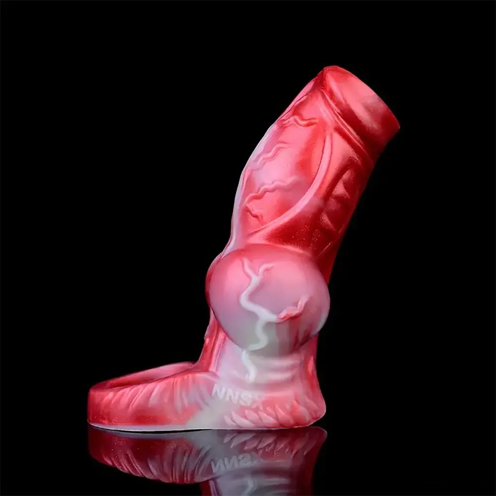 Colorful knotted animal silicone dildo, photo 11