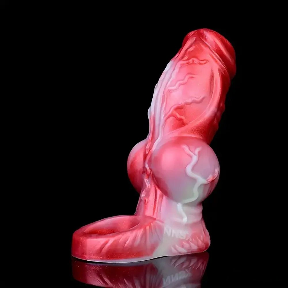 Colorful knotted animal silicone dildo, photo 3