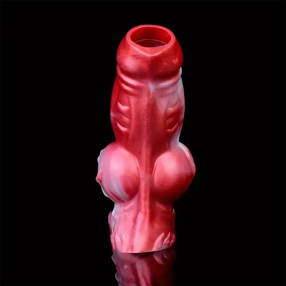 Colorful knotted animal silicone dildo, photo 6