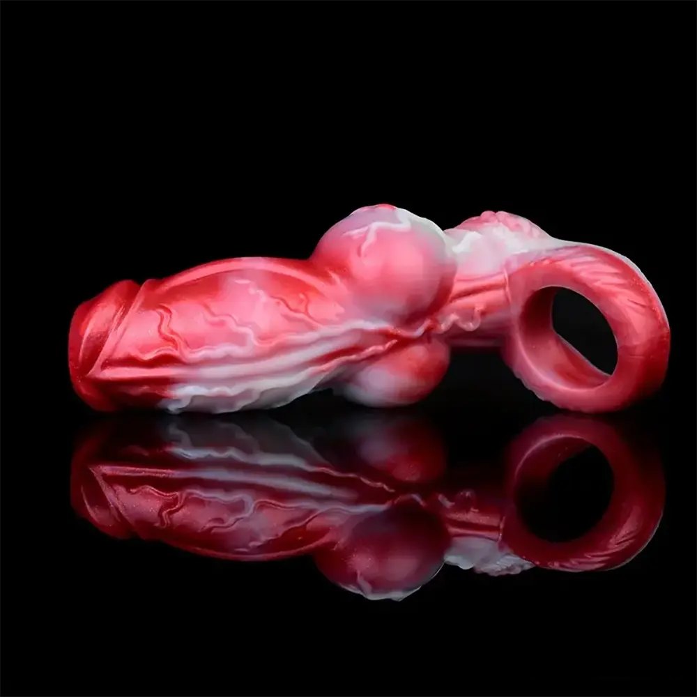 Colorful knotted animal silicone dildo, photo 7