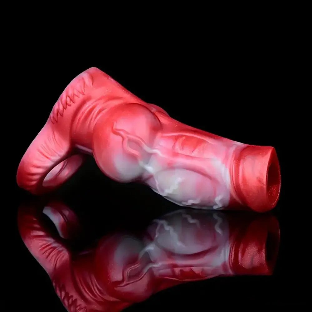 Colorful knotted animal silicone dildo, photo 8