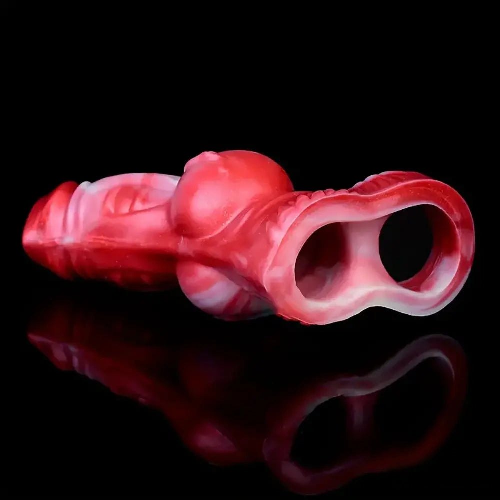 Colorful knotted animal silicone dildo, photo 9
