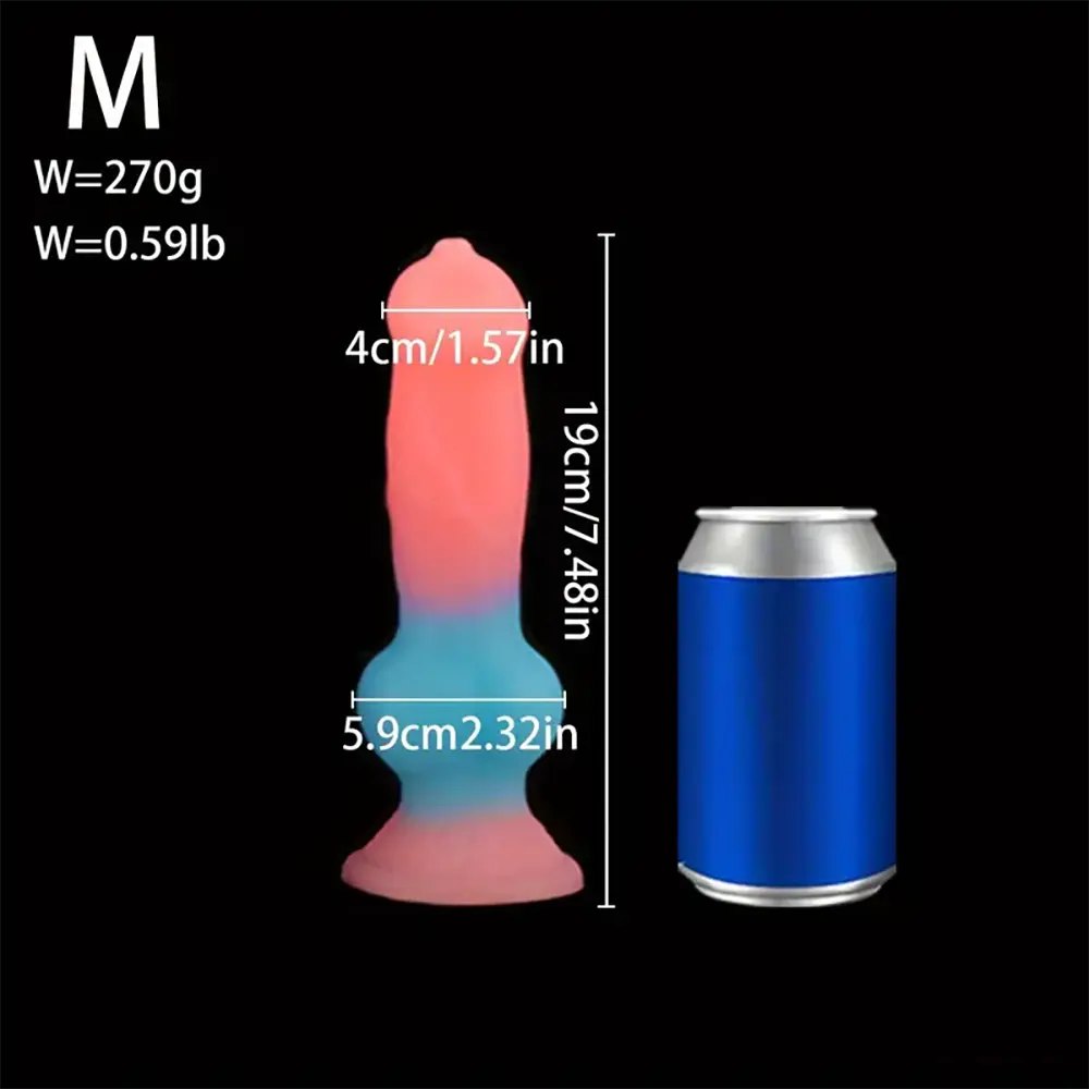 Colorful knotted animal silicone dildo, photo 10