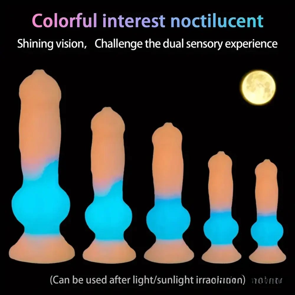 Colorful knotted animal silicone dildo, photo 8