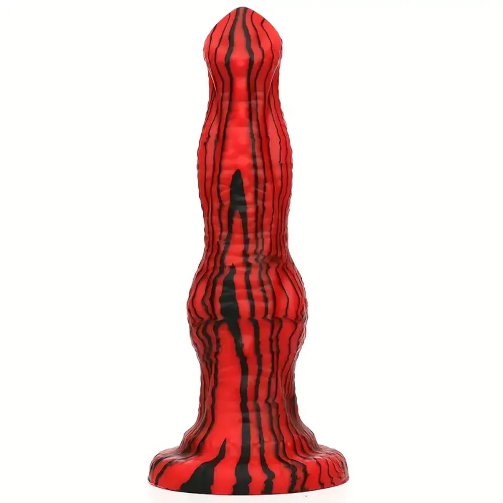 Silicone knotted animal-style dildo, photo 1