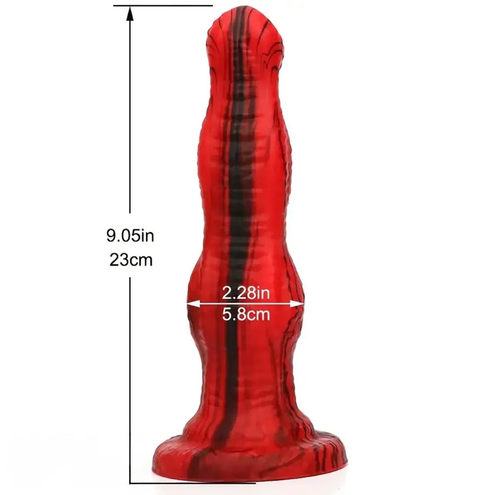 Silicone knotted animal-style dildo, photo 6