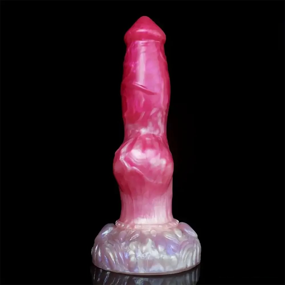 Colorful silicone knotted animal dildo, photo 3