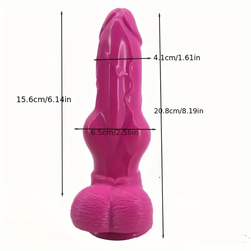 Knotted animal-style silicone dildo, photo 2