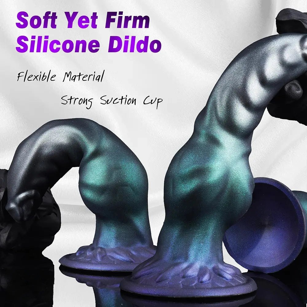 Blue green knotted dog strap-on dildo, photo 7