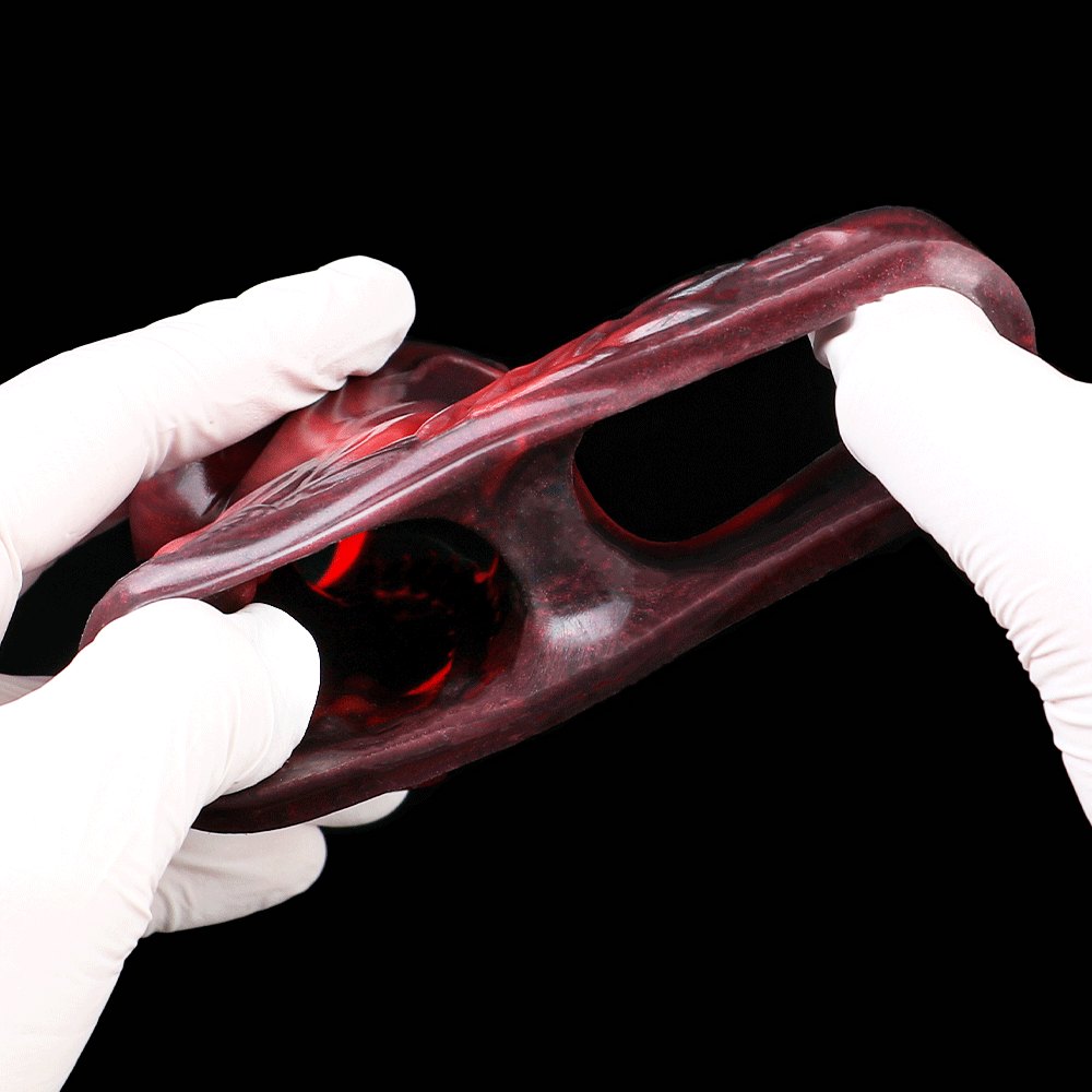 Colorful knotted cock extender sleeve, photo 9