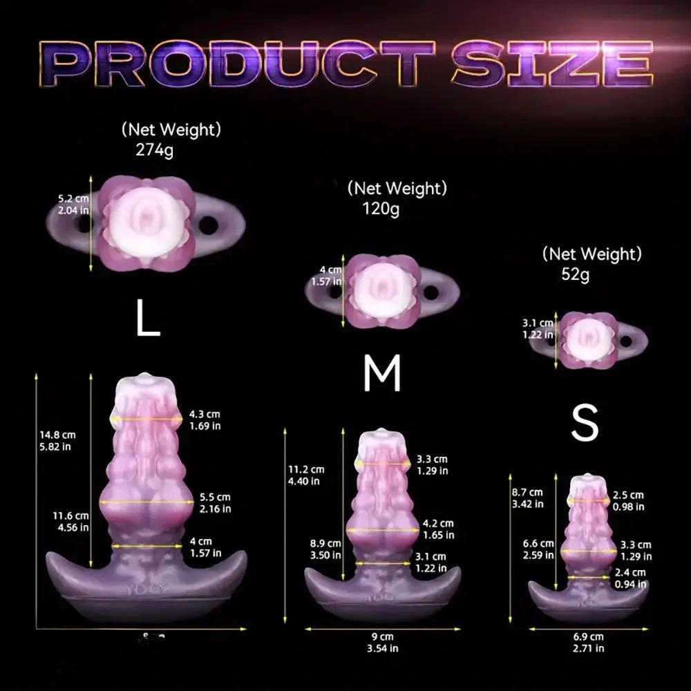 Silicone knotted dog style dildo, photo 11
