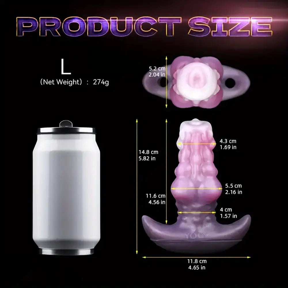 Silicone knotted dog style dildo, photo 9