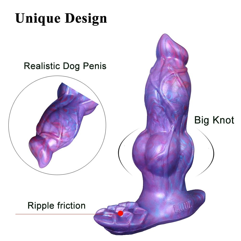 Knotted dog dildo with wireless remote, photo 2