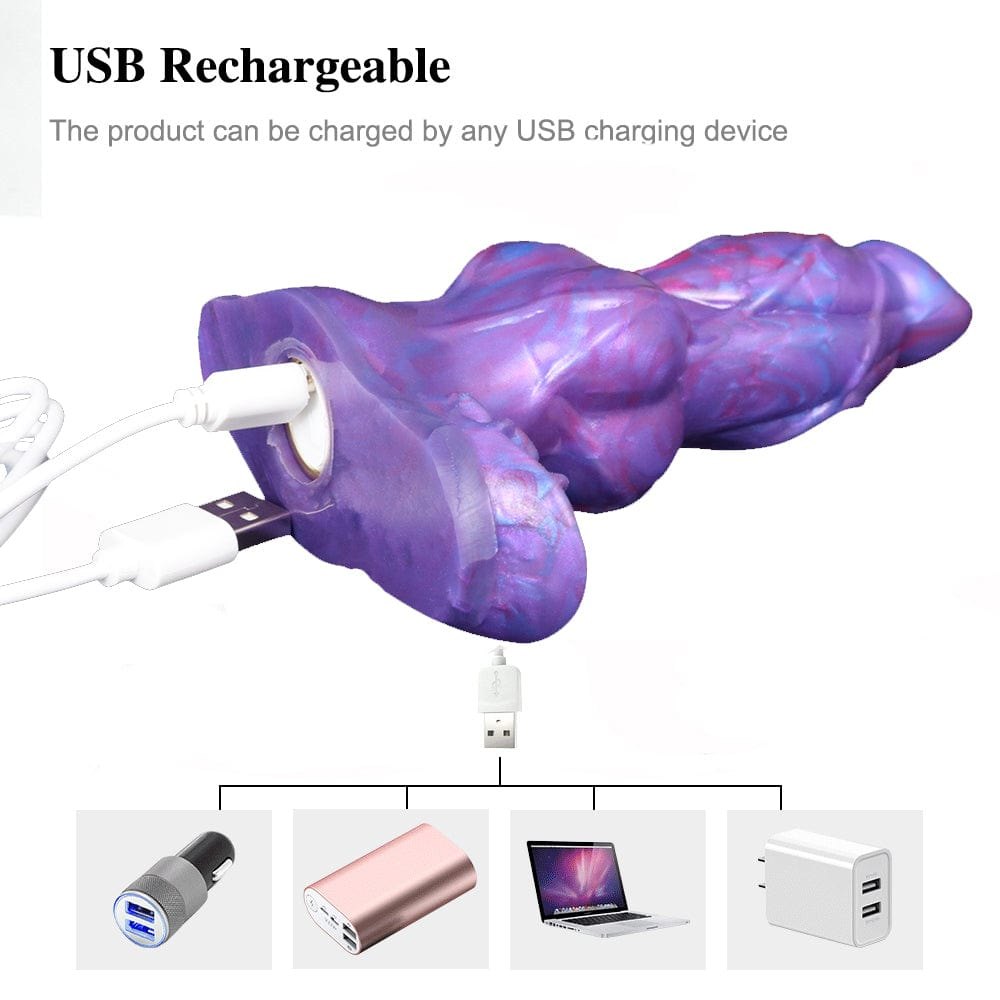 Knotted dog dildo with wireless remote, photo 6