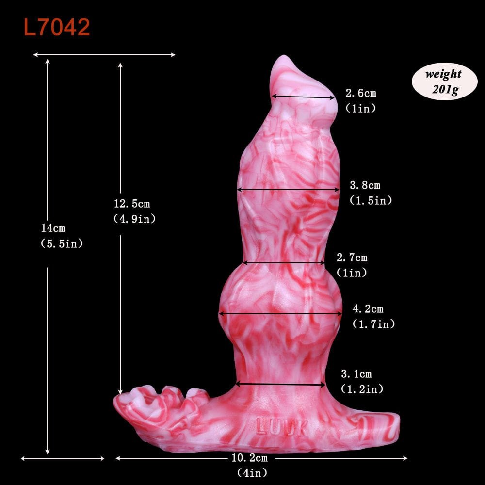 Knotted dog dildo with wireless remote, photo 7