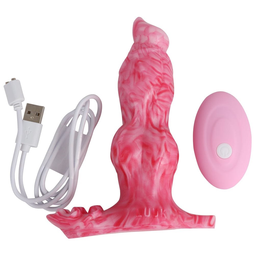 Knotted dog dildo with wireless remote, photo 8