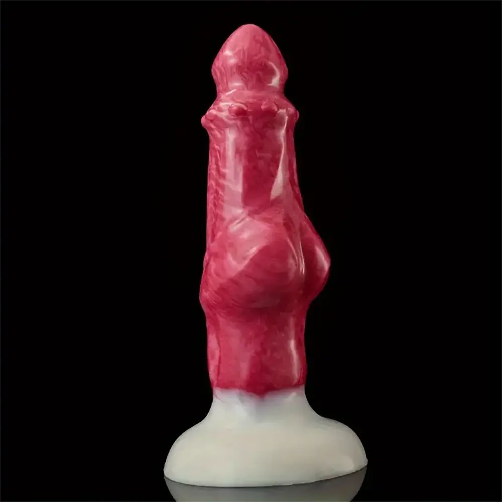 Colorful knotted dog fantasy dildo, photo 2
