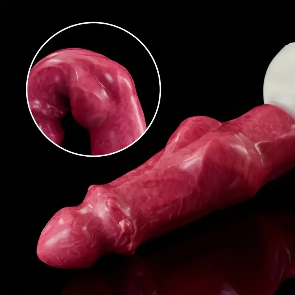 Colorful knotted dog fantasy dildo, photo 4