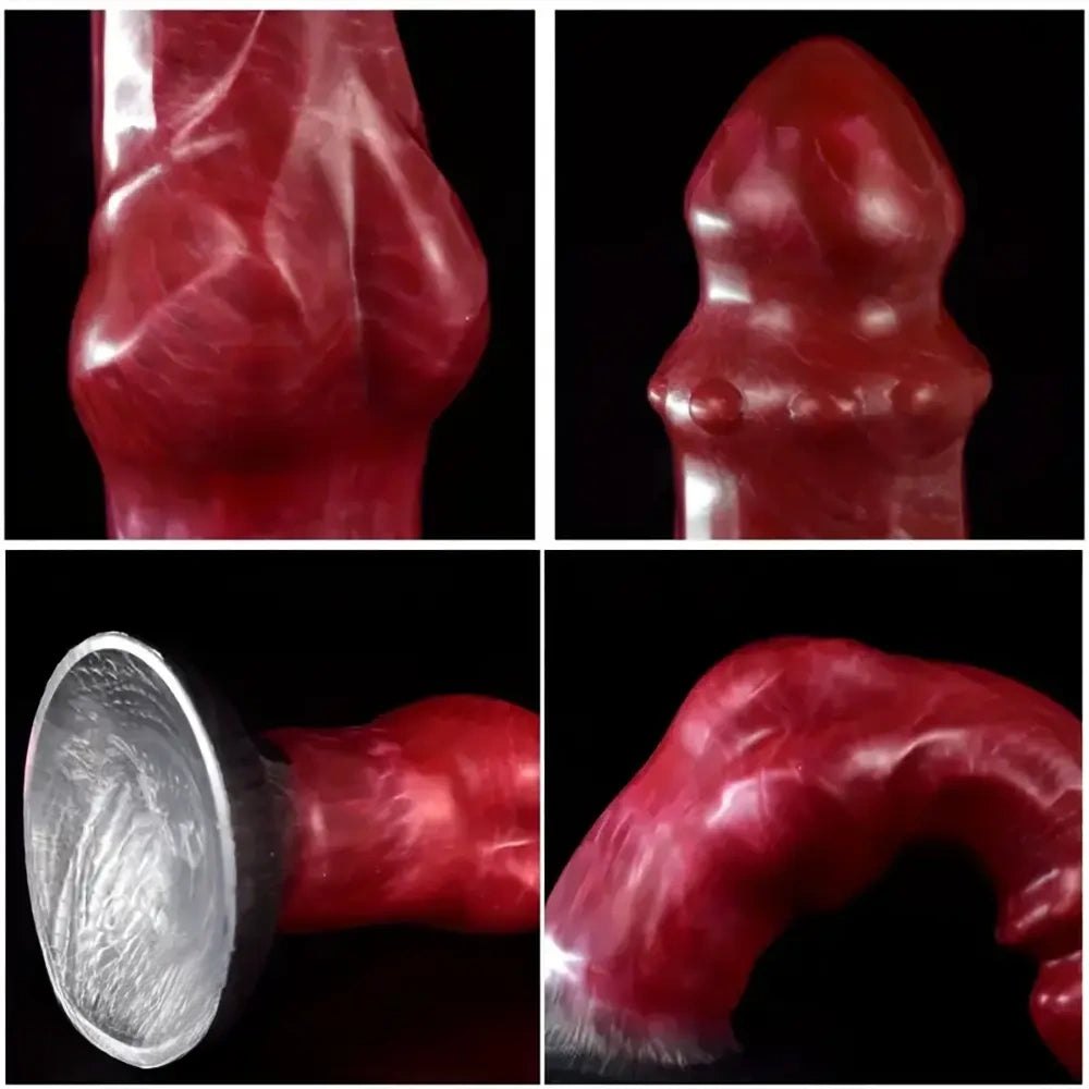 Colorful knotted dog fantasy dildo, photo 5