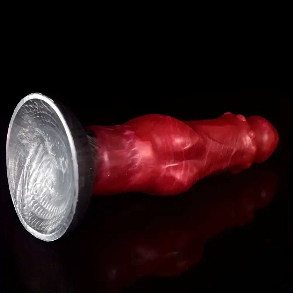 Colorful knotted dog fantasy dildo, photo 6