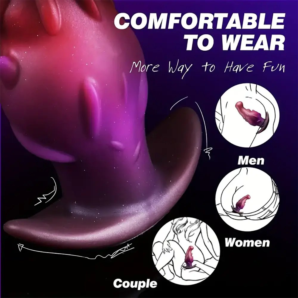 Colorful knotted fantasy butt plug, photo 4