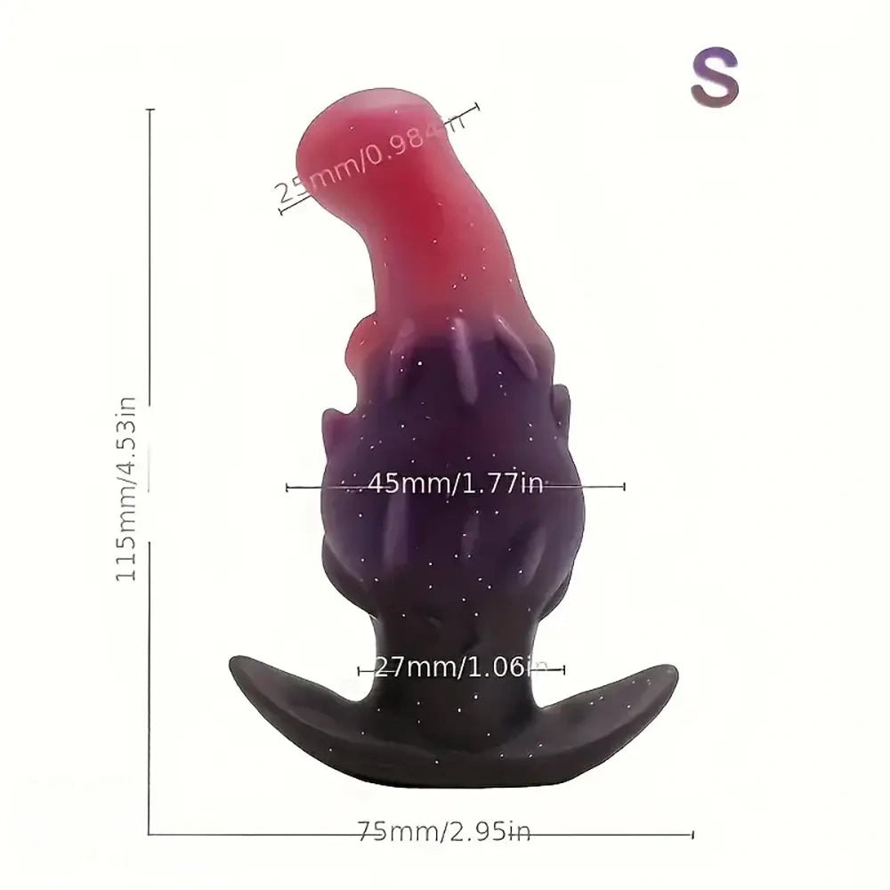 Colorful knotted fantasy butt plug, photo 6