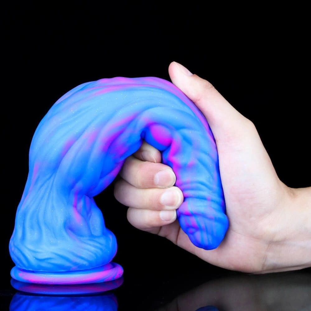 Knotted fantasy dildo with suction cup base, photo 10