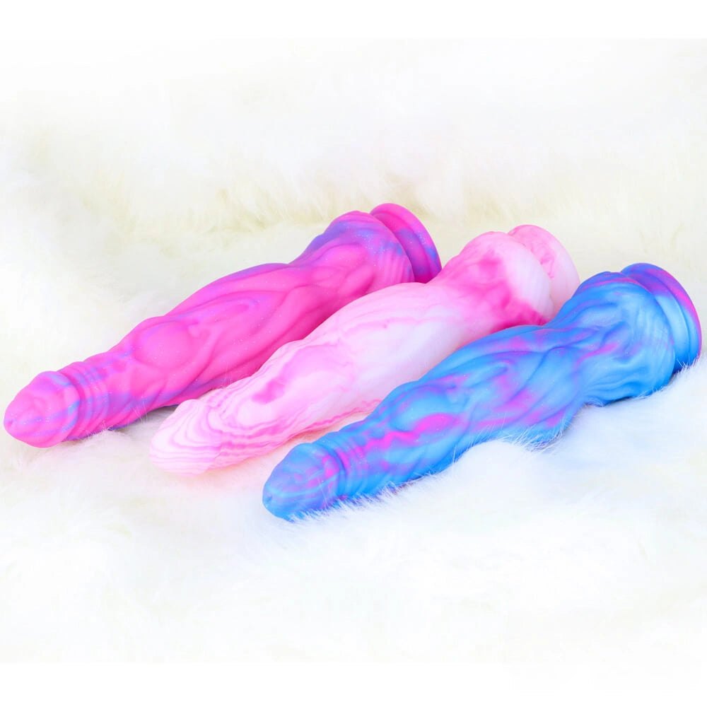 Knotted fantasy dildo with suction cup base, photo 4