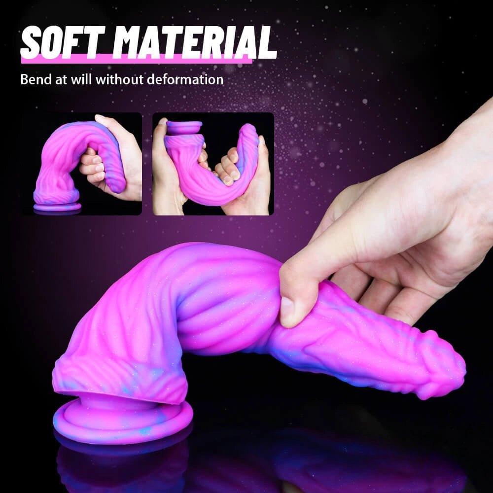 Knotted fantasy dildo with suction cup base, photo 6