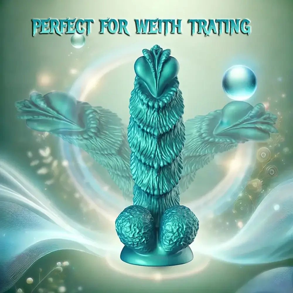 Green knotted fantasy silicone dildo, photo 4