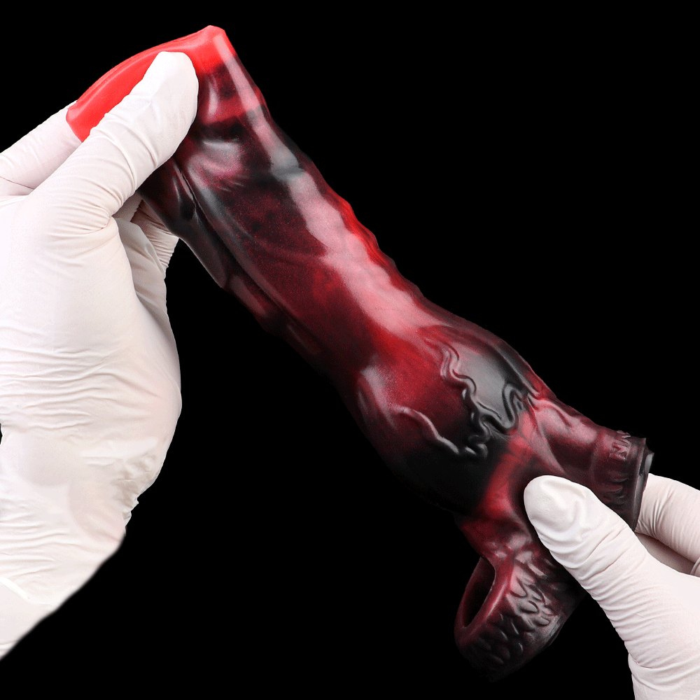 Knotted fantasy silicone penis sleeve, photo 10